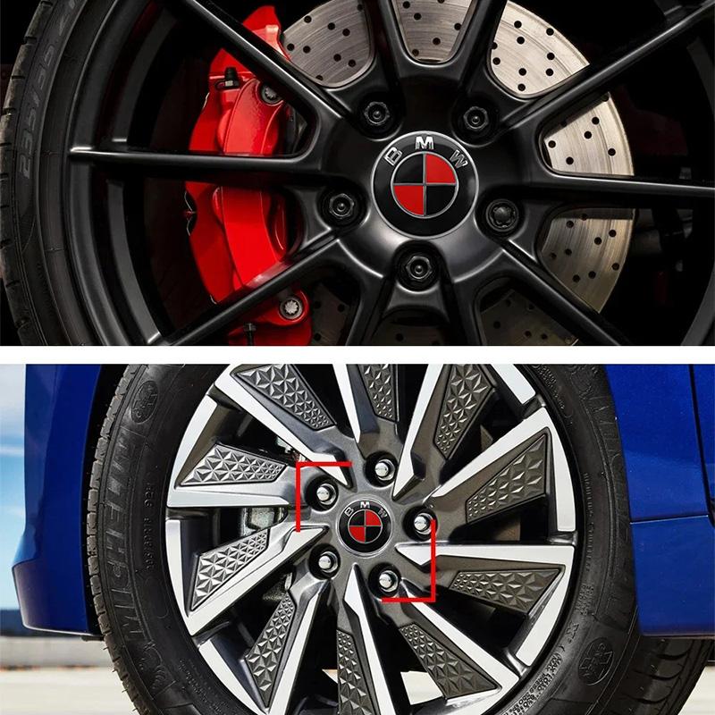4Pcs 56mm 60mm 65mm Car Wheel Center Hub Caps Stickers Badge Accessories For BMW E46 E39 E87 E90 E36 E28 E53 E30 E61 E62 E60 E34 II6
