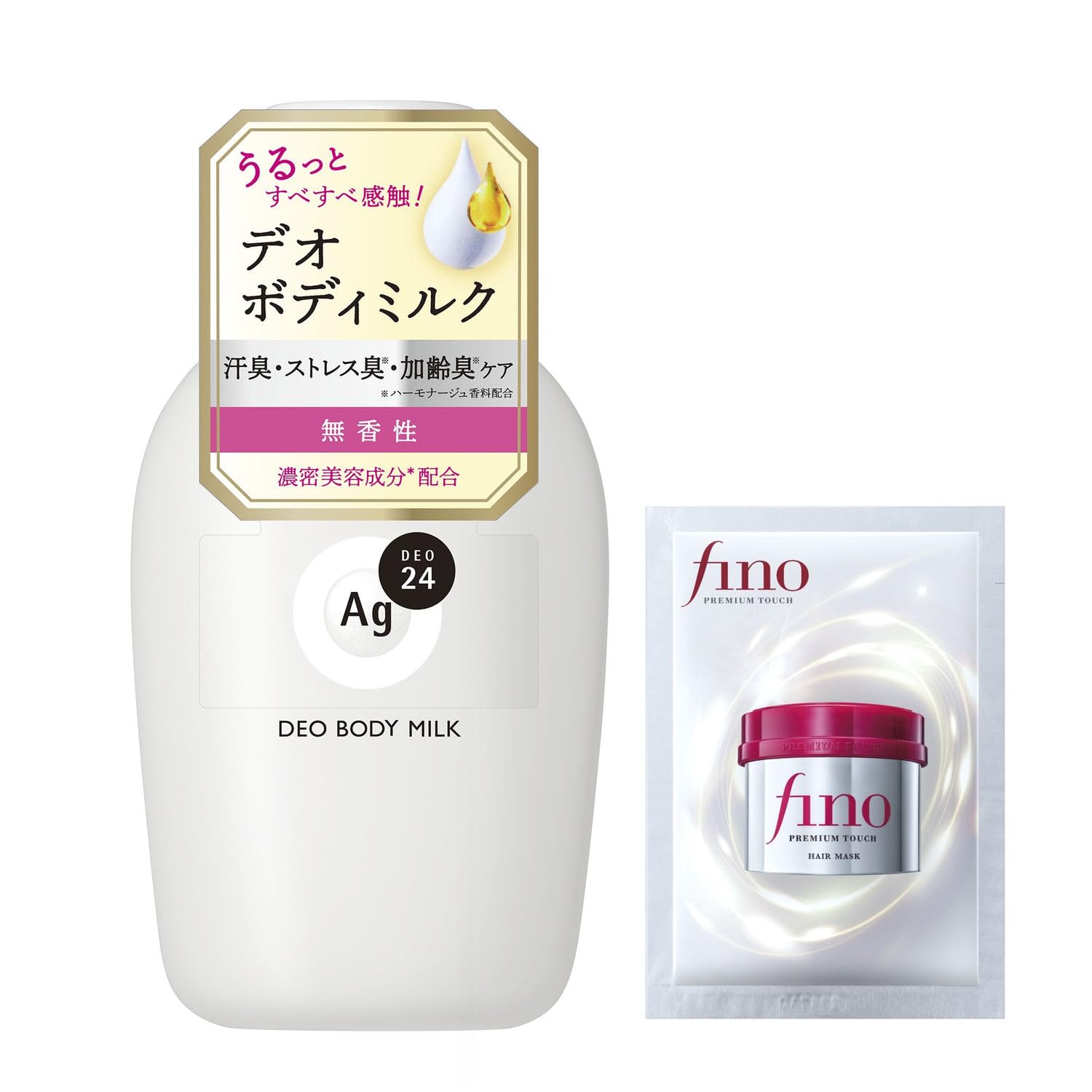 

AG Deo 24 Deodorant Body Milk Bonus Moisturizing for and Aging Odors [Unscented] + 180ml, Sweat, Stress,