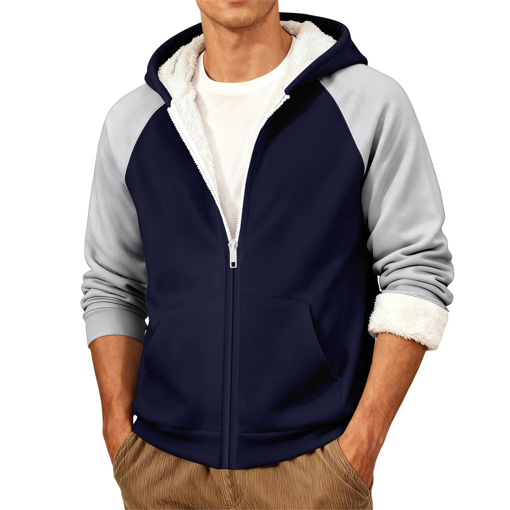 Pánská ležérní teplá bunda s kapucí