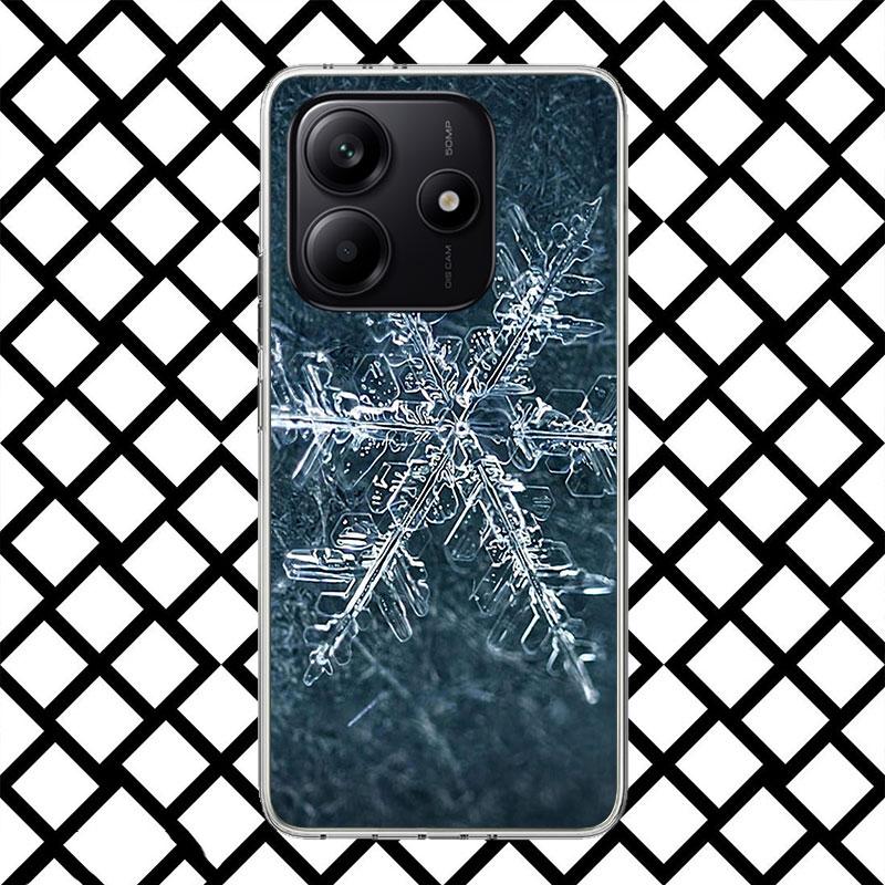 Snow Snowflake Winter Cold Phone Case for Xiaomi Redmi Note 15 14 14S 13 12 12S 11 Pro Plus 11E 11T 11S 10S 5G Soft Cover Fundas