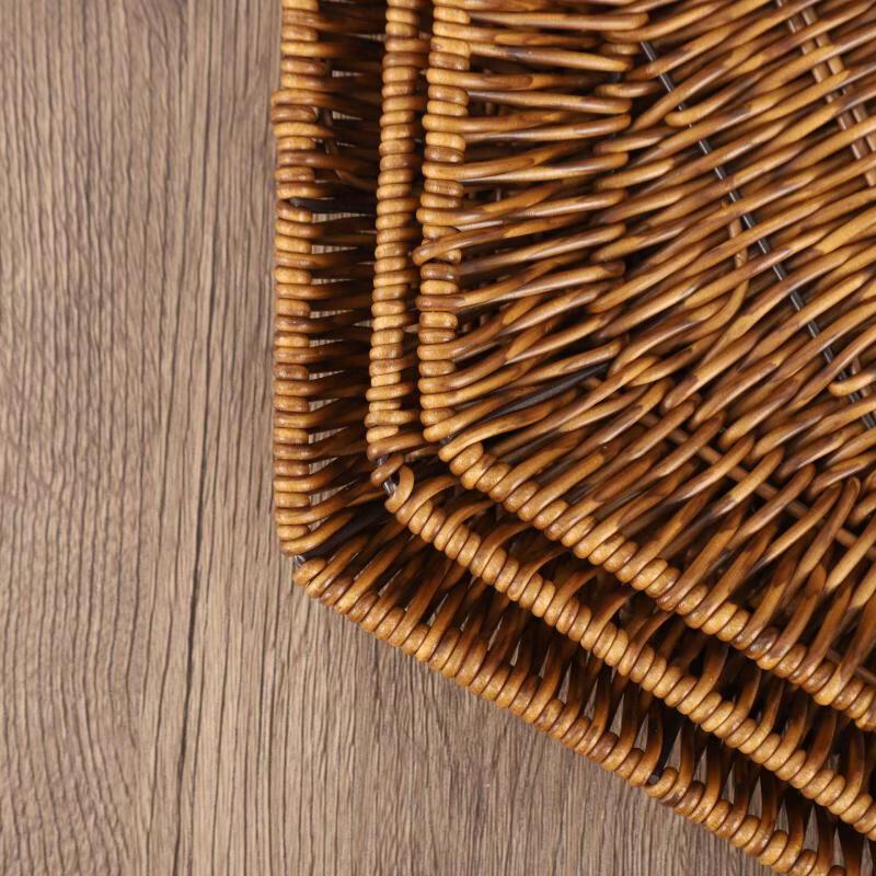 Imitation Rattan Woven Storage Tray and Basket