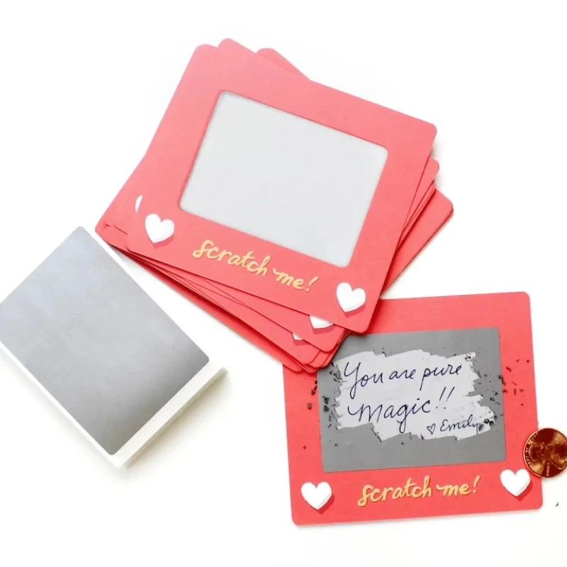 5/10pcs Scratch-off Cards Birthday Gift Love Coupons Anniversary DIY Gift for Her Valentine's Day Tickets Love Note Game Cards