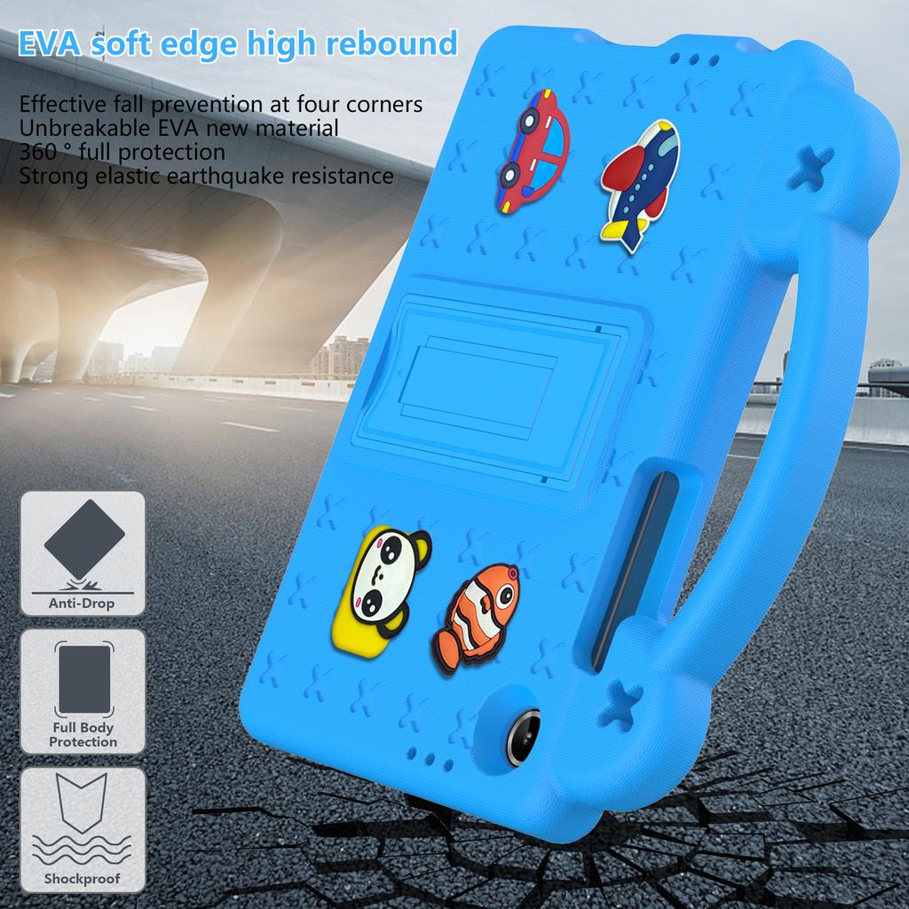 EVA Kids Cute Case For Lenovo Tab One (K9) 2025 8.7 Inch TB305FU Built-in Kickstand DIY Funda Tablet Cover With Portable Handle