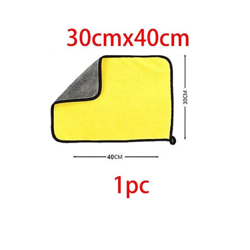 30x30/60CM Car Wash Microfiber Towel Cleaning Drying Cloth Hemming Care Cloth Detailing Wash Towel For BMW Toyota Kia Honda Ford