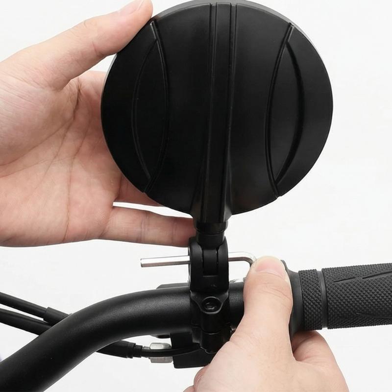 Commuters Friendly Motorcycle Rear View Mirror Angle Adjustable Rotating Handlebar Side Mirror Universal