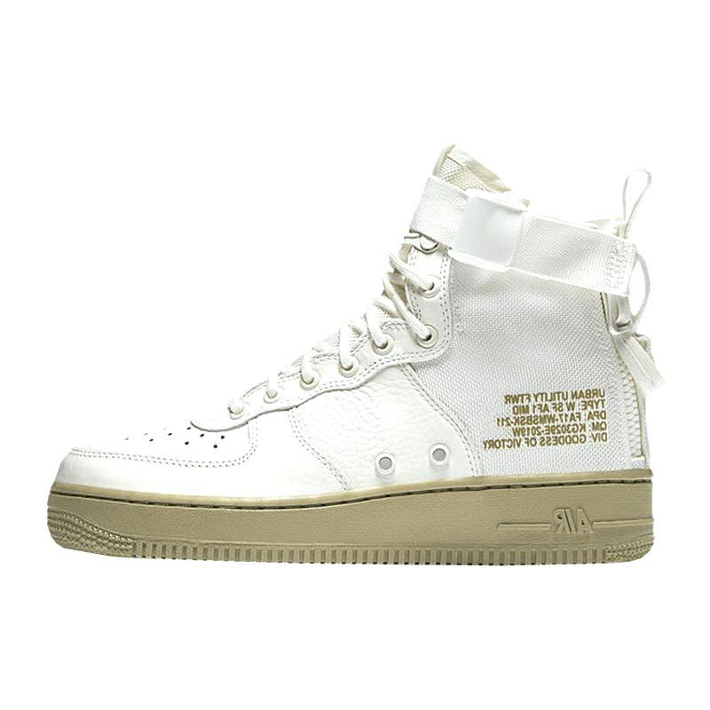 

Новые женские Nike Sf Air Force 1 Mid цвета слоновой кости и оливы AA3966-100 38.5