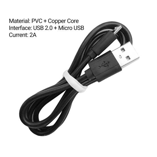 Charging Cable Tangle-free Stable Output 2A Micro USB Charge Cable Mobile Phone for Android Bluetooth-compatible Headset