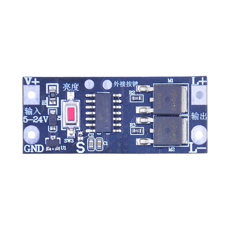 PWM Adjustable Fade Dimmer Module Featuring Overloads Protections and Easy Installation for LED Strips