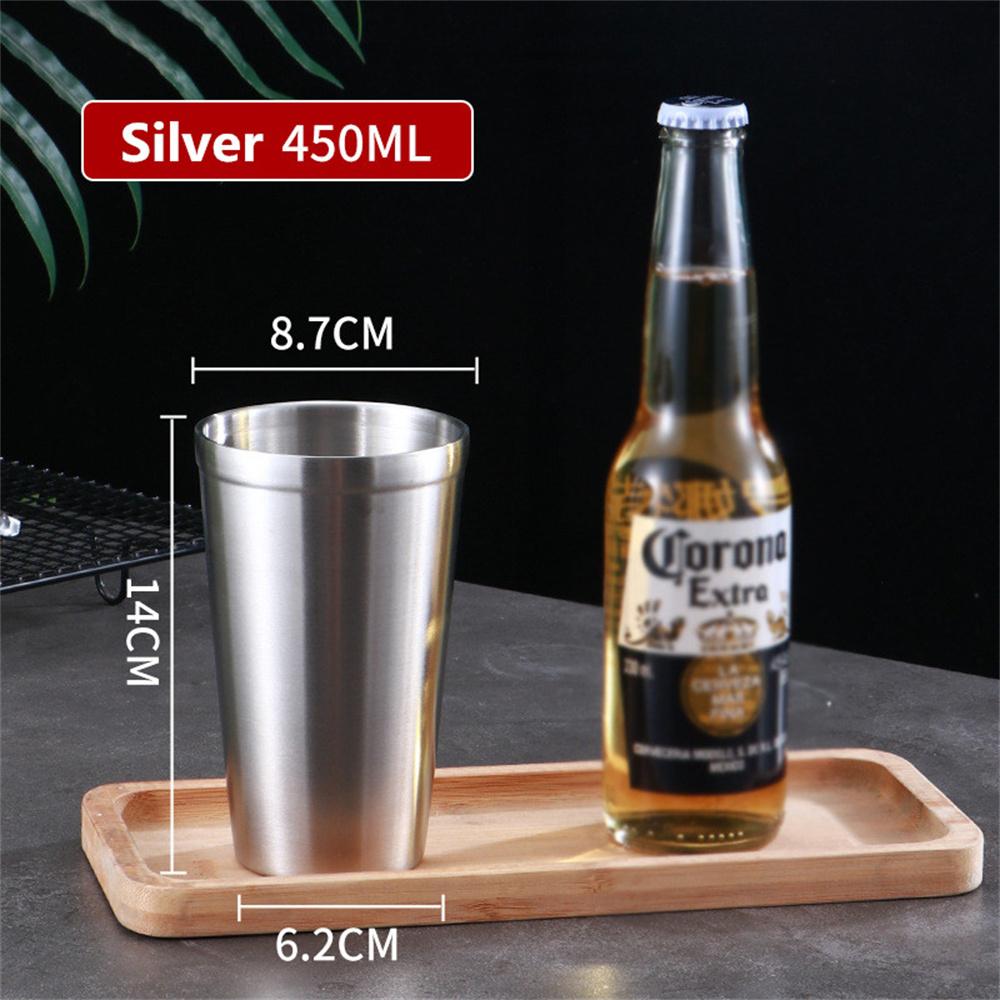 175-450ml Stainless Steel Beer Cup Metal Water Cups Travel Camping Mugs Coffee Tumbler Outdoor Hiking Cup Portable Drinkware