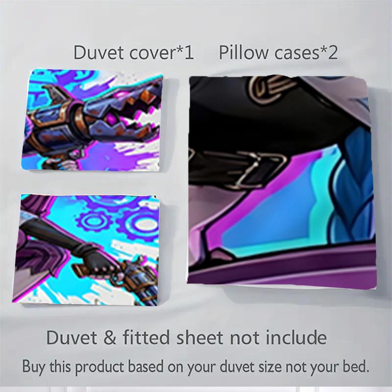 3Pcs Cyberpunk Warrior Girl Bedding Sets For All Sizes New 3D Printed Bed Cover Comforter Duvet Cover Pillowcase Bedroom Decoration