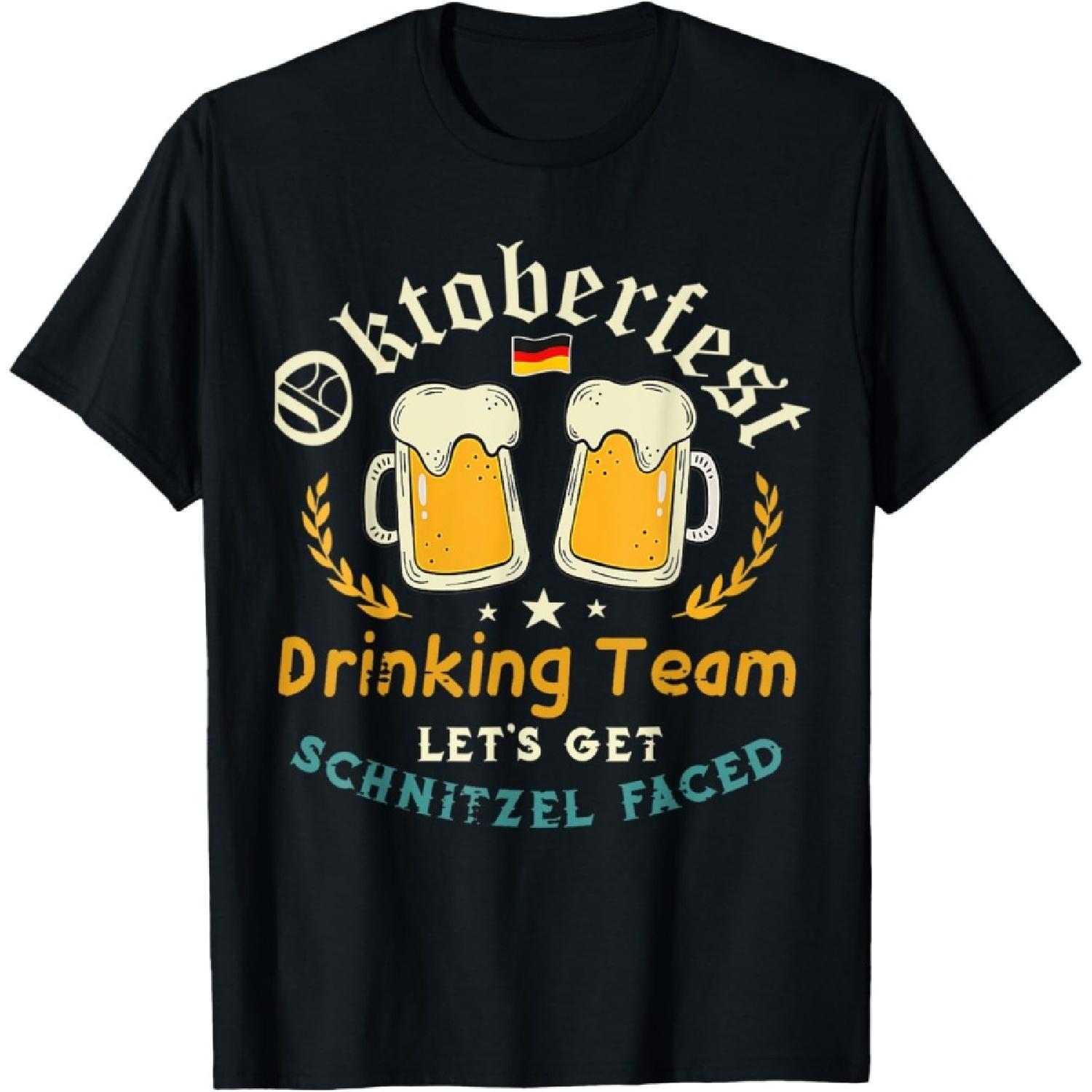 Oktoberfest Lets Get Schnitzel Funny German Beer Men Women T-Shirt S