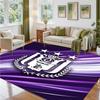 Anderlecht FC Design Crystal Velvet Rug Soft Decorative Mat for Bedroom Entrance