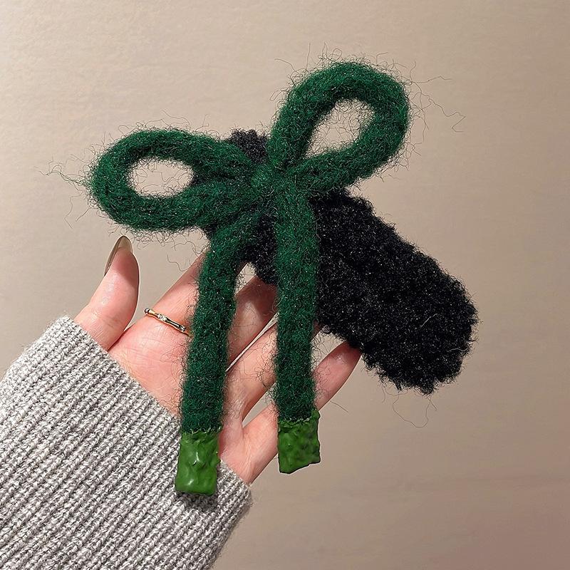 Plush Bow Hair Clip Large Duckbill Clip New Hair Accessory Fashion Women Hair Styling Barrette Elegant Headwear Hair Decoration