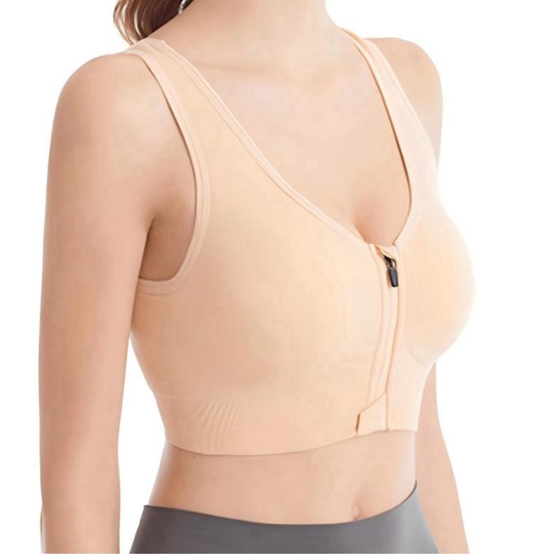 Damski sportowy biustonosz plus size zapinany z przodu