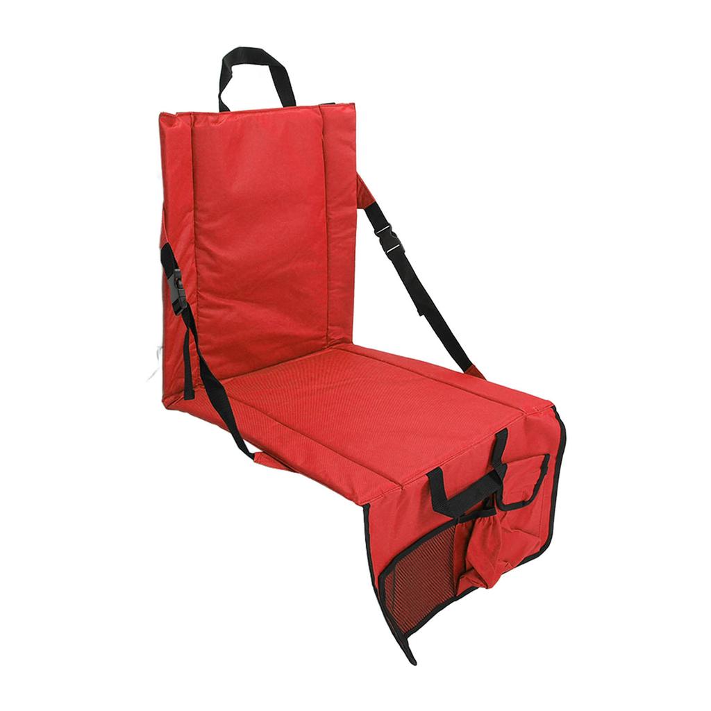 Folding Stadium Chair Adjustable Angle 600D Oxford Cloth Portable Bleacher Cushions with Pocket for