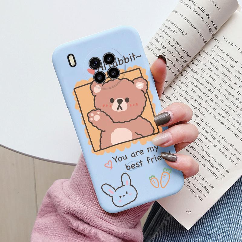 Flowers Funda For Honor 50 Lite Capa Phone Case Soft Silicone Leopard Print Cute Cat Bear Back Cover Shockproof For Honor 90 200