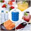 Portable 2 In 1 Large Silicone Ice Bucket Mold with Lid Space Saving Ice Cube Create Maker Tools for Kitchen Party Barware