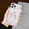Letter A Printed Transparent Phone Case Suitable for iPhone 17 16 15 14 13 12 11Pro/Max/Plus Anti Drop and Shockproof Back Cover