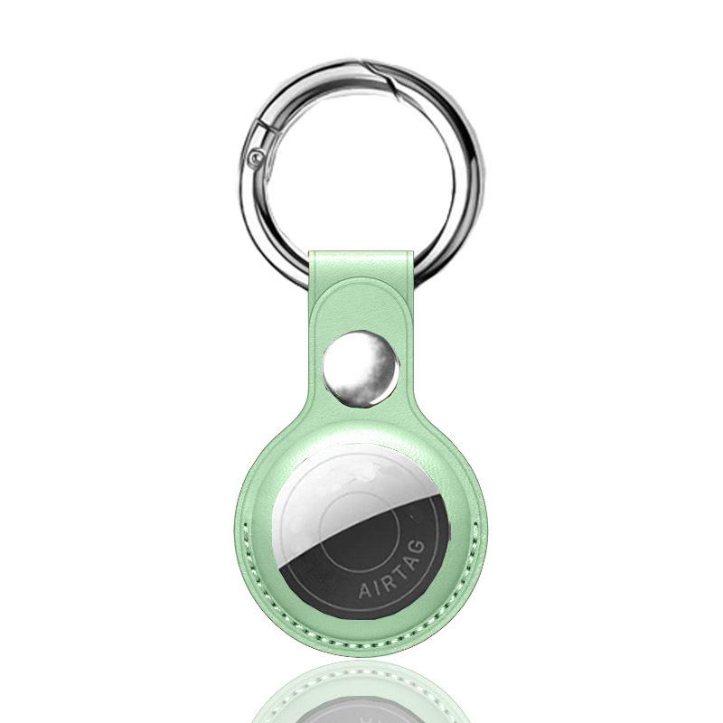 Apple AirTag Pet Tracker Protective Case with PU Leather and Finger Ring Buckle for Elderly - Anti-Lost Device