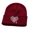 Unisex Cuffed with and Heart Embroidery Winter Knit Hat for Fall and Winter