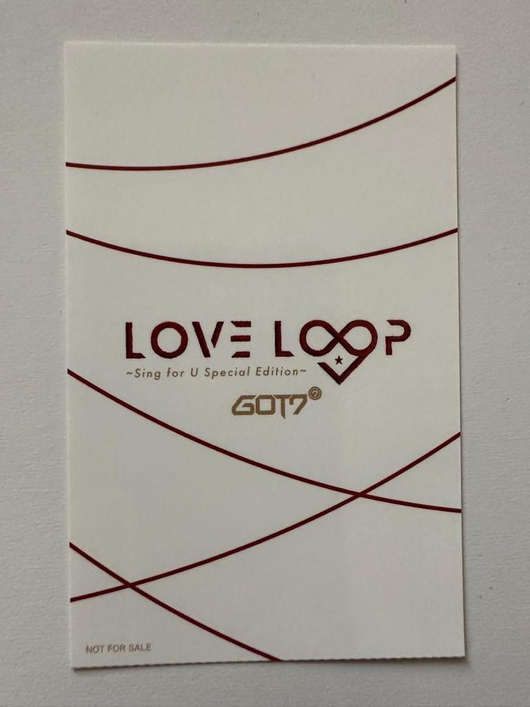 [USED] GOT7 LOVE LOOP Youngjae's handwritten message letter, not for sale, rare