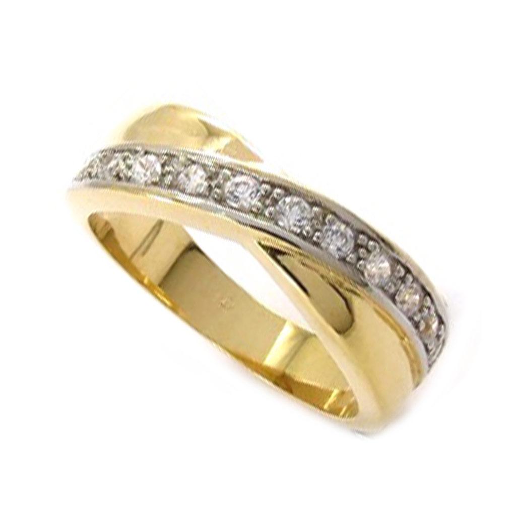 Inel alb placat cu aur „Goddess”.