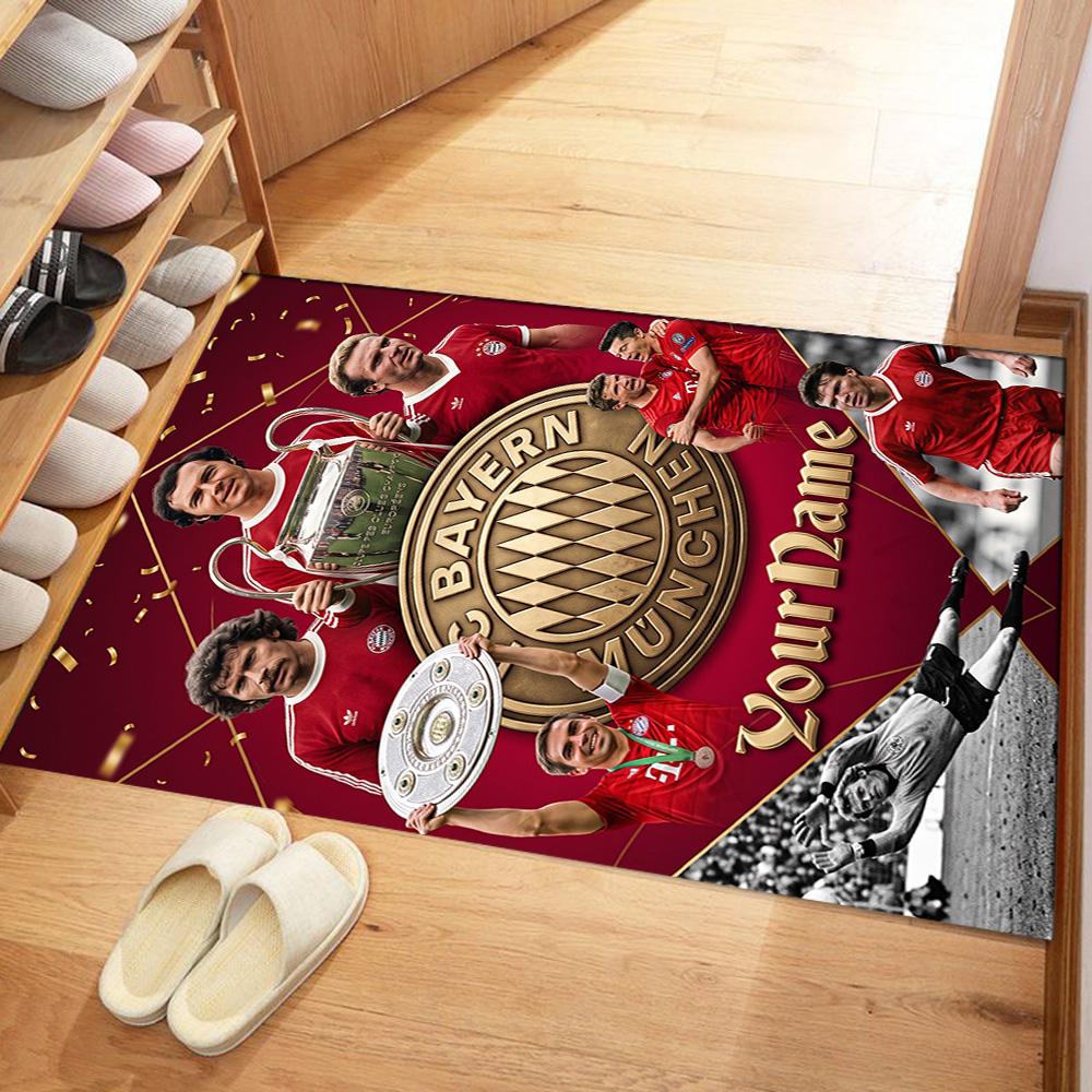 Fußball‑club Bayern München E.v. 1 Customize Your Name Area Rug Design for Living Rooms Game Room Kitchen Foyer Antislip Carpet Decorate Offices