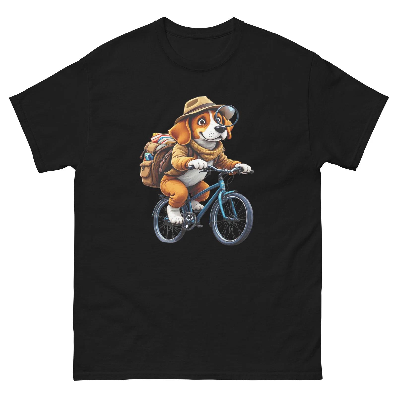 Biking Beagle Dog Bike Cycling T-Shirt 3XL