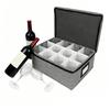 Portable Wine Glass Storage Solution With Adjustable Dividers Protects Crystals From Dust Damage Breakage