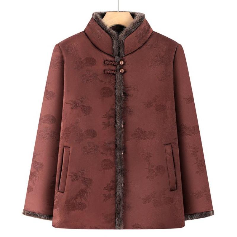 New Wife's Padded Jacket, Piled and Thickened Winter Cotton Clothes, Old Warm Padded Clothes for Women