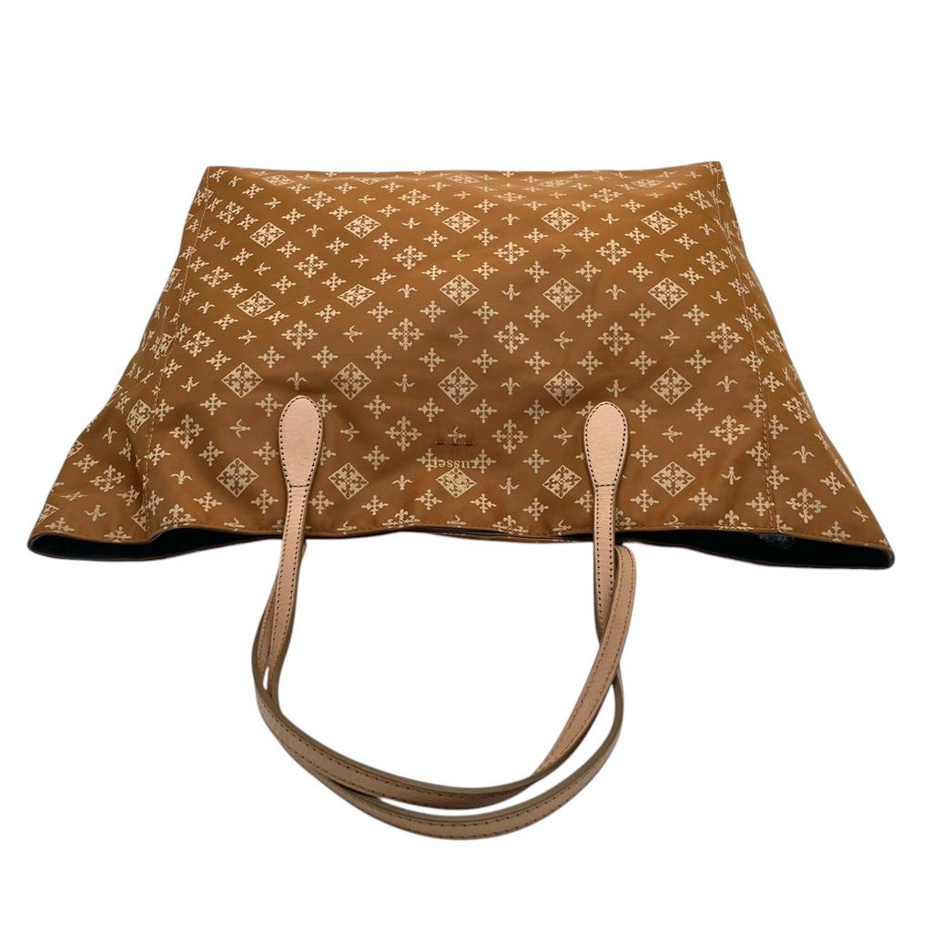 russet Tote Bag Monogram Monogram Pattern Nylon Tote BagTote Bag Brown Nylon/leather Women