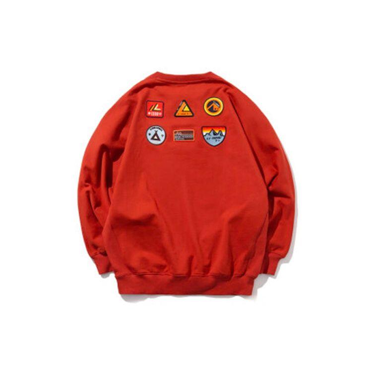 Li Ning Round Neck Knitted Pullover Sweatshirt Men sweatshirt Red AWDP729-1