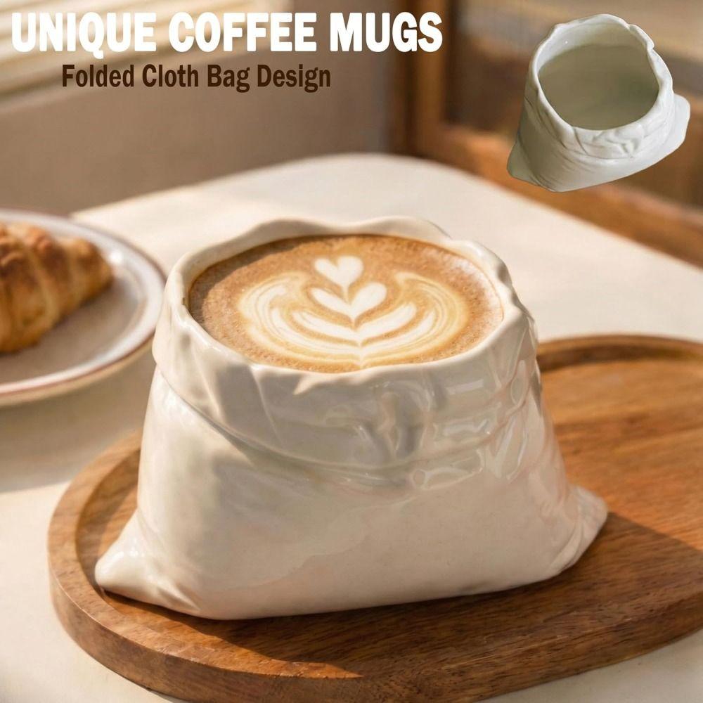 Large-caliber Bag-shaped Cup Heat-resistant Cloth Bag Mug Novelty Tea Cup Home Gathering