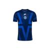 Pre Match Europe Paris Saint Germain Football Training Color Block Logo Letter Print Casual Short Sleeve T-Shirt Men Tops Dark-Blue BV2130-496
