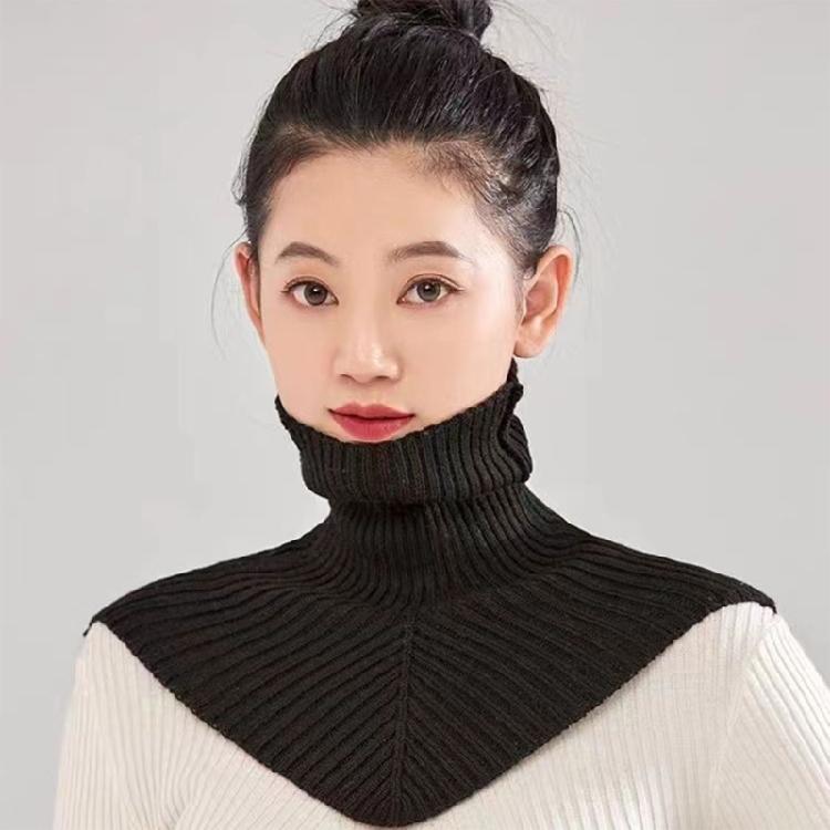 Outdoor Neck Guard Neckerchief Unisex Lining Soft High Collar Windproof Scarf for Office or Parties