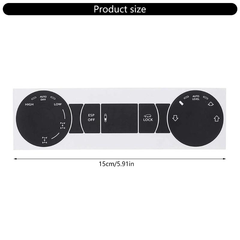 Wear Resistant Automotive Button Repair Sticker Decal Set For SUV Interior Dashboard Controls Worn Buttons Seamless Fit