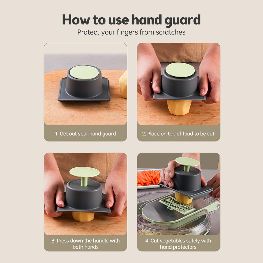 Gemüsehacker mit Behälter Multifunktional 13 in 1 Zwiebelhacker Zeitsparende Küchenhelfer Gemüsewürfelschneider