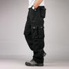 Men's Loose Casual Multi-pocket Work Pants,  Waist Drawstring  Pants