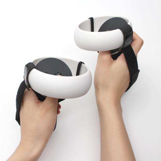 Halvt lukket silikondeksel Justerbar håndleddsstropp for Oculus Quest 2-kontroll