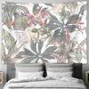 Tropical Floral Leaves Pattern Wall Tapestry Machine Washable All Season Decor Art Print Nature Botanical Design HomeQuick Setup