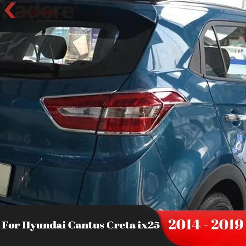 For Hyundai Cantus Creta ix25 2014-2017 2018 Chrome Car Rear Tail Light Lamp Cover Trim Taillight Frame Trims Accessories