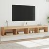 Vidaxl Szafki Tv, Z Led, 2 Szt., Kolor Dąb Sonoma, 100X30X30 Cm