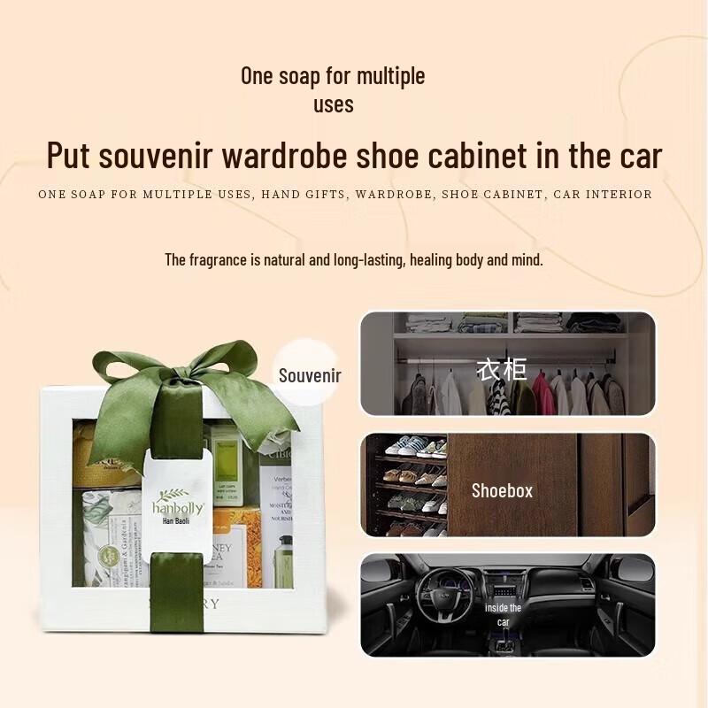 Hanbolly Jasmine & Gardenia Scented Milled Soap 3-Pack