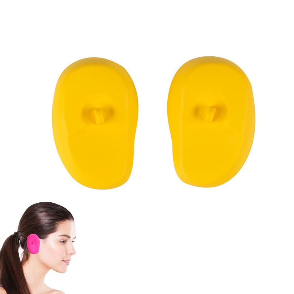 1 Pair Silicone Hair Dye Ear Covers Hair Dye Salon Earmuffs Ear Protector Caps for Hairdressing Salon Dyeing Shower Accessories