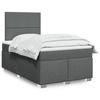 Exclusive House - Bed Slat Base with Mattress Dark Grey 120x200cm Fabric