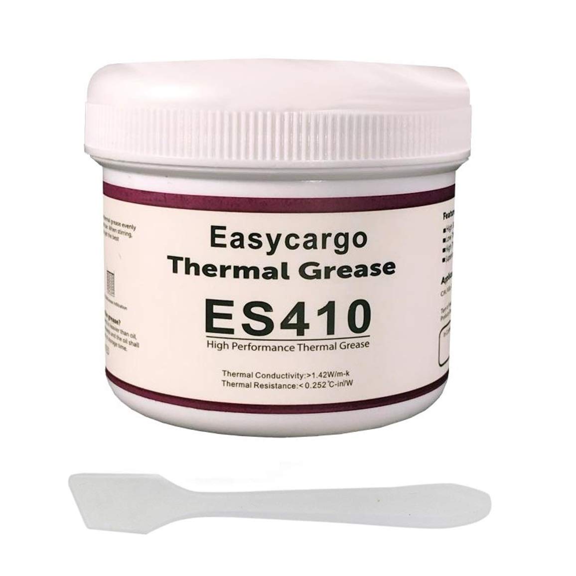 Easycargo 200g Thermal Paste Kit, Conductive Grease for Heatsinks, White Silicone Carbon Compound, Cooling Heatsink Interfaces, CPU, GPU, VGA, LED,