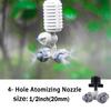 4/7mm Hanging Irrigation Cross Atomizing Nozzle, Drip Irrigation Garden Greenhouse Indoor Humidifier with Valve Anti-Drip Nozzle