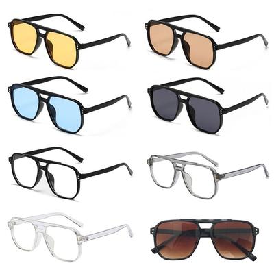 Trendy Punk Square Frame Sunglasses Anti-Uv Travel Accessories Retro Sunglasses Beach Eye Protection Eyewear For Women Men