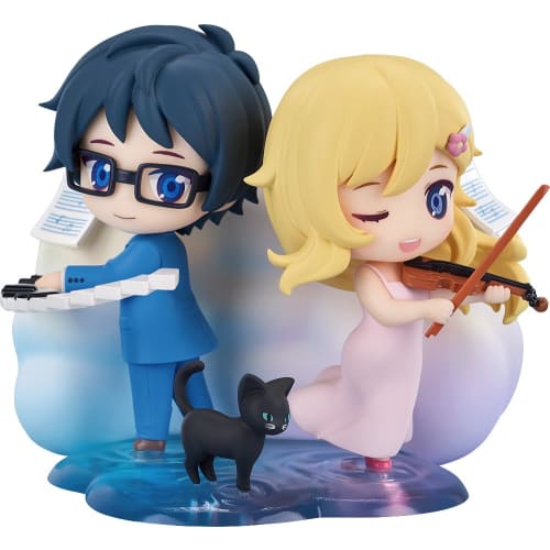 Qset+ Your Lie In April Miyazono Kaori & Arima Kousei Non-Scale Plastic Painted Figure