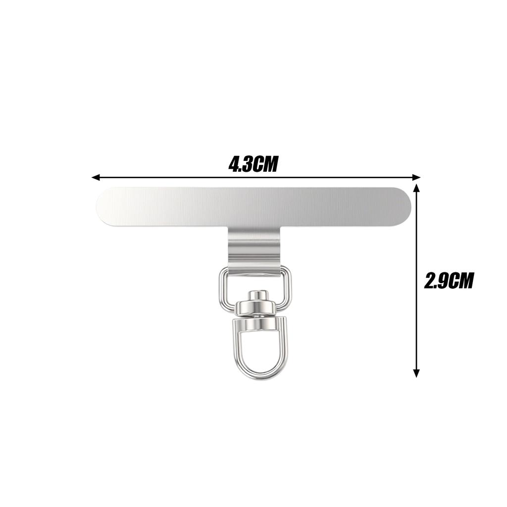 5-1pcs 360° New Stainless Steel Tab Phone Tether Portable Connecting Hanging Piece Lanyard Mobile Phone Case Clip Back Gaskets